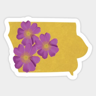 Iowa Wild Prairie Rose Sticker